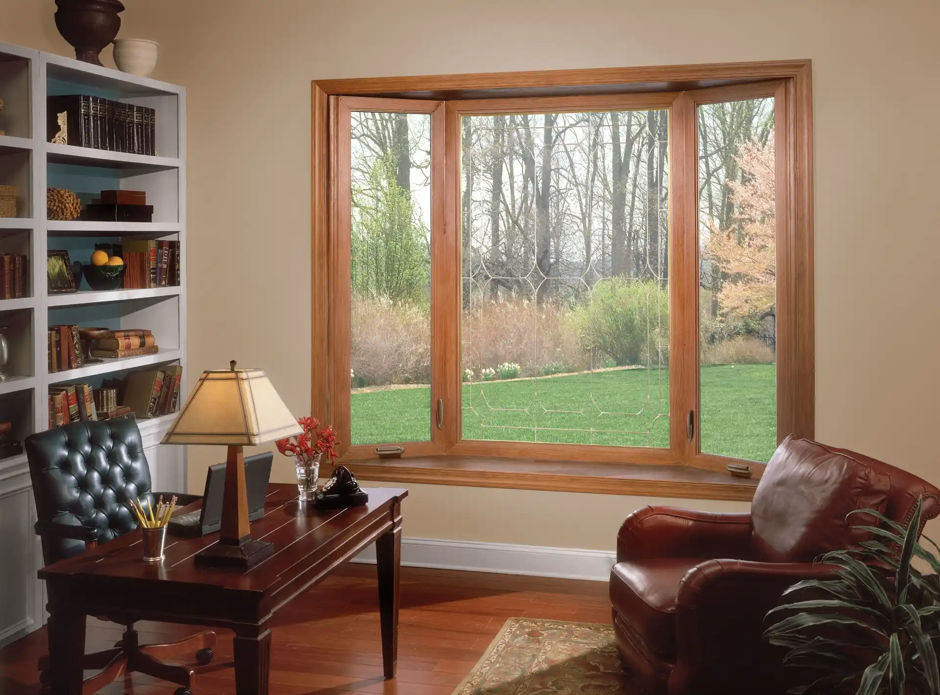 Bow and bay window shows panoramic views.
