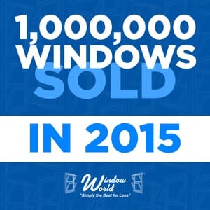 Window World Celebrates 1,000,000th Window Sold in 2015
